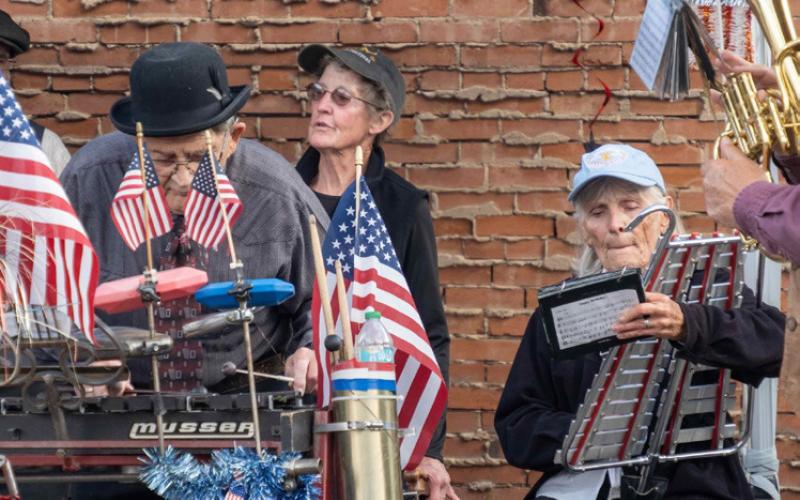 Photo by Ray Dileo Denny Kurtz, Jackie Kerwin, and Paulette Schmaltz are longtime Silverton Brass Band members, and the band is in its 50th year of playing.