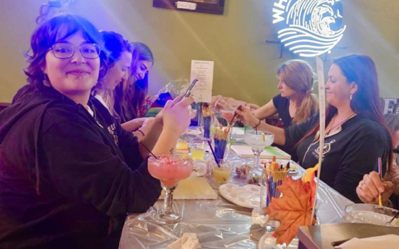 Photo by Alpine Tavern The Alpine Tavern's first paint instruction &amp; margarita night was a huge success