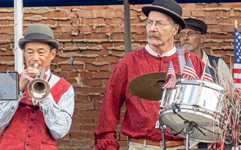 Photo by Ray Dileo Long time Silverton Brass Band members Loren Lew, Scott Fetchenhier, and Dave Emory.