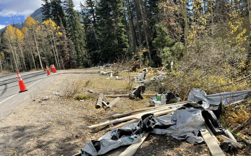 Aftermath of the semi rollover days after accident at mile marker 53. Photo credit Danny Castle