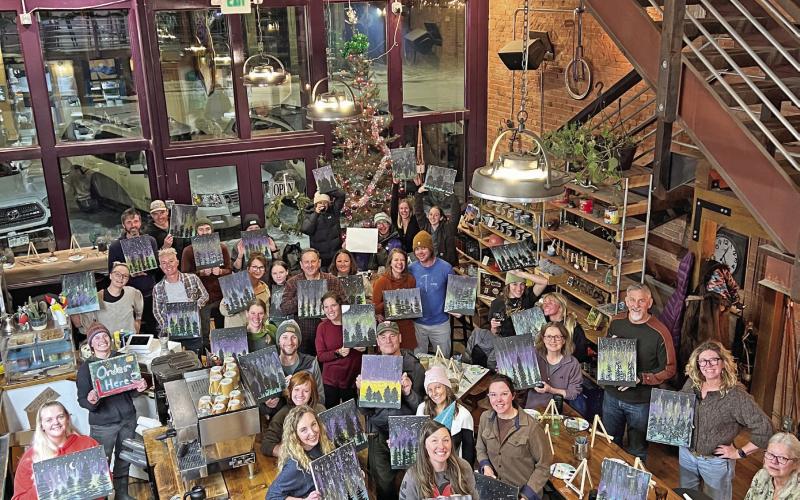 Wine and Paint Night. Photo by the Coffee Bear