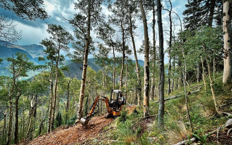 Putting the the trail at Baker's Park. Photo credit Silverton Singletrack Society