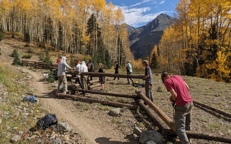 Trail work made in fall 2024. Photo credit Silverton Singletrack Society
