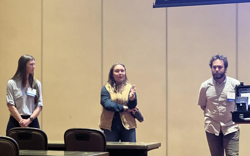 L to R- Colorado DarkSky’s Danni Robben, Town of Silverton’s Lucy Mulvihill and Visit Durango’s Weylin Ryan present Astro-Tourism and Placemaking at regional conference. Photo credit DeAnne Gallegos