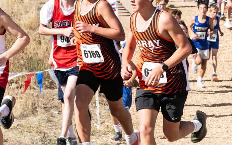 The Silverton-Ouray cross country team competing. Photo credit David Emory