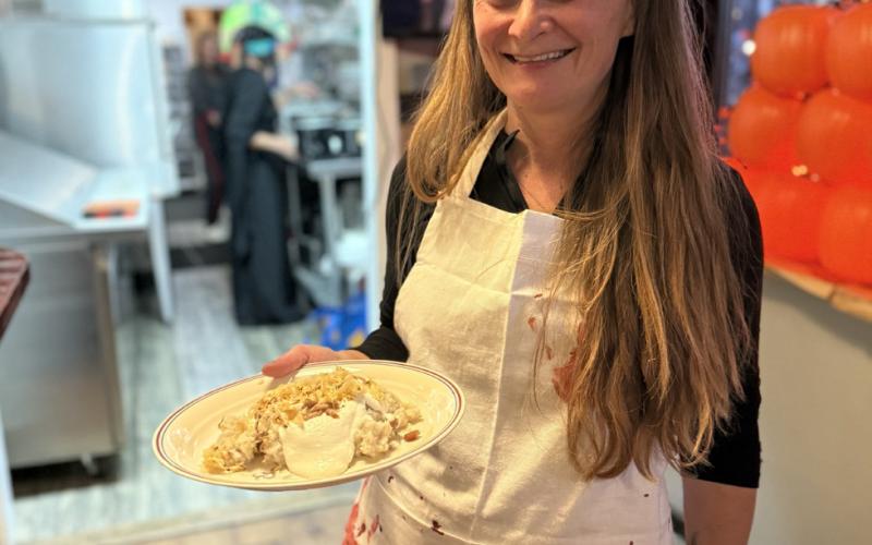 local Pop-up chef Kat Ochabova featured a special at the Dera Deli on Halloween night. Photo by DeAnne Gallegos