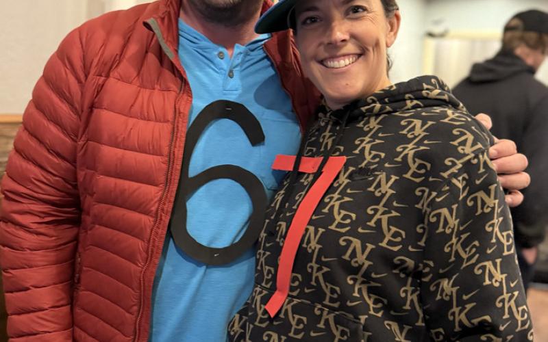 Keith and Dayna Kranker were “67” for Halloween, a Tik Tok trend. Photo by DeAnne Gallegos