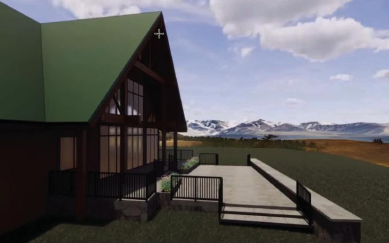 Conceptual drawings of the Kendall Mountain Rec Center deck