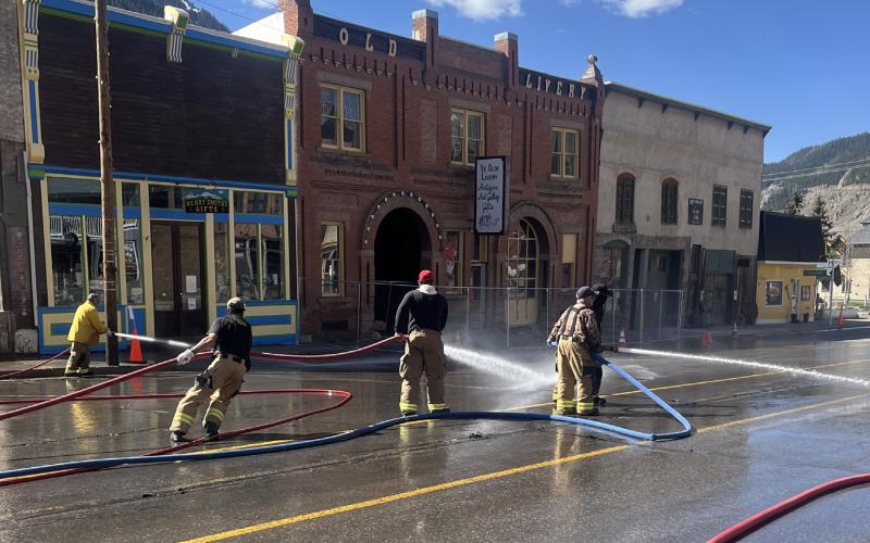 The annual street cleaning done by the Silverton Volunteer Fire Department by Scott Fetchenhier