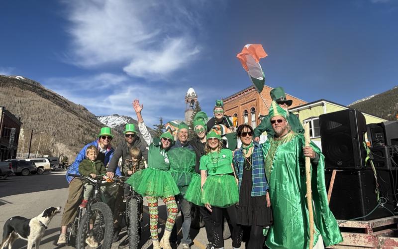 A group of locals all marched in the St Patrick's Day Parade photo by DeAnne Gallegos