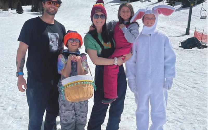 The Anderson Family and the Easter Bunny Photo provided by Misti Anderson