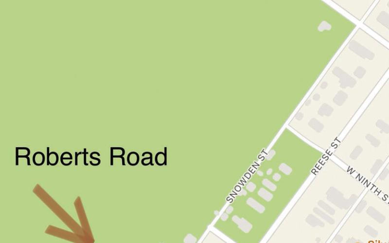 A map view of where Robert’s road will be placed
