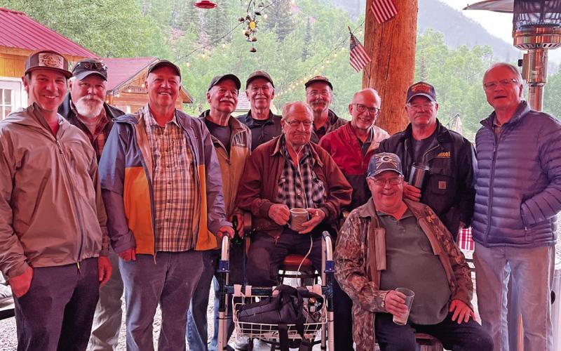 (L to R) back: Austin Lashley, Pete Maisel, Willy Tookey, Randy Pietz, Pete McKay, Scott Fetchenheir, Phil Antoneli, Terry Rhoades, Ken Safranski. Front: Ernie Kuhlman, Louie Girodo Photo credit DeAnne Gallegos