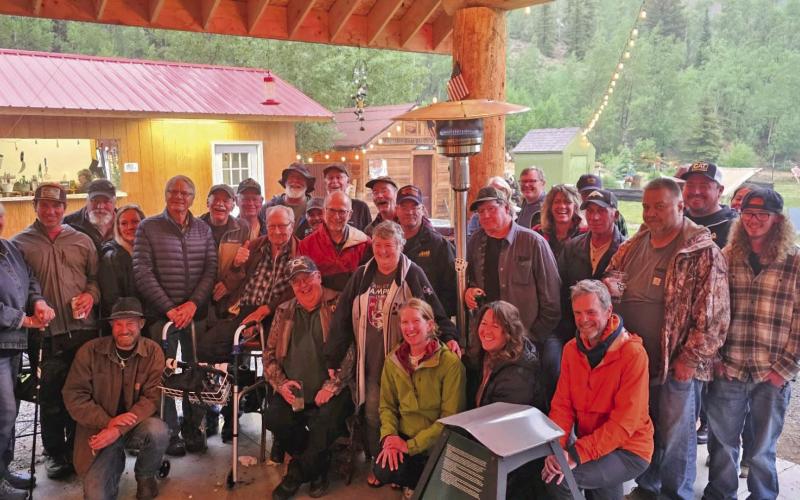 The group out at Columbine celebrating Louie’s 47 Years serving San Juan County. Photo credit Inga McFadden