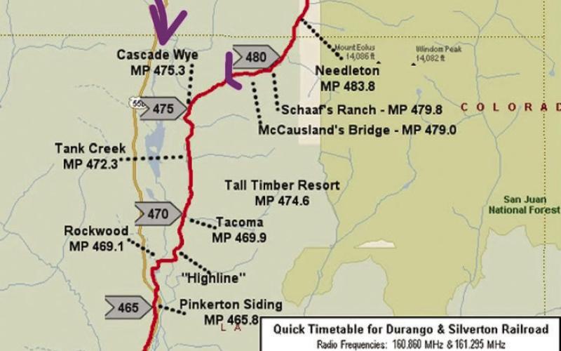 DSNGRR service halted Monday for an rockslide at mile marker 476.9.