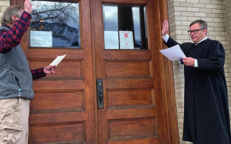 Swearing in of our County Commissioner.