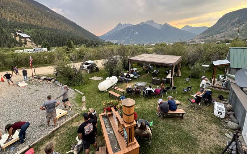 Silverton Lakes Camper party gathers a large crowd where guests can mingle and celebrate Silverton Summer Nights together. Photo by Brenna Stevens