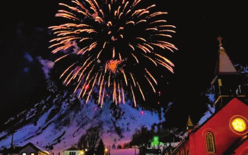 Fireworks and night skiing closed the second weekend of Snowscapes on Saturday night. Photo Credit Silverton Chamber of Commerce