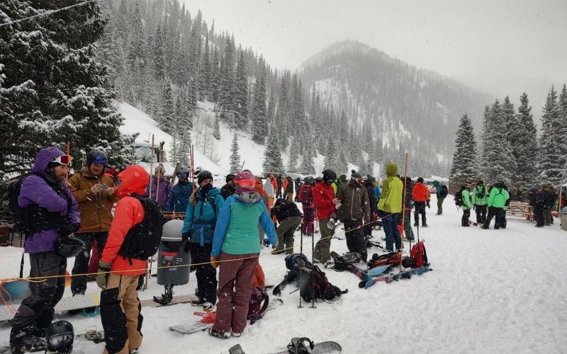 Unguided skiing at Silverton Mountain begins. Photo credit Hillary Cable