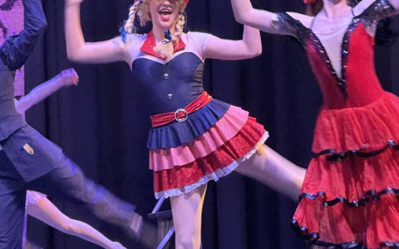 Photo by Jane Edwards Amelia Edwards performing in Weehawken’s Polar Express performance