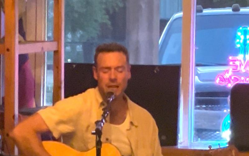 Photo credit DeAnne Gallegos Local musician Jacob Nalle performed Friday night at the El Bandito Cantina located in the Bent Elbow building.