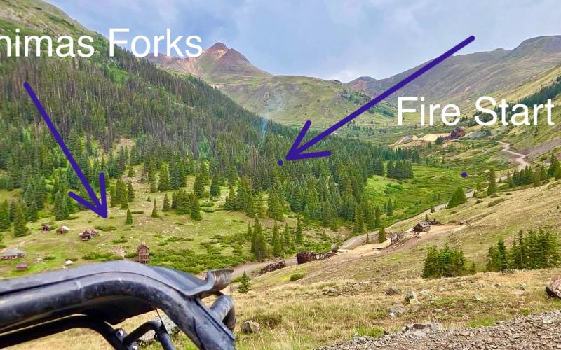 This photo is from reporting party and shows proximity to Animas Forks photo provided by San Juan County Sheriff