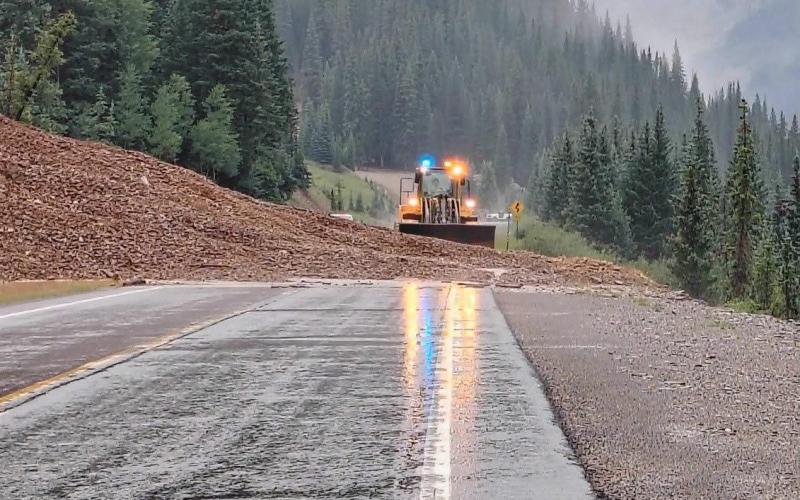 Mudslide just south of Chattanooga curve on Hwy 550 closed the road until 10:30 pm