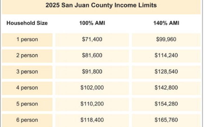 2025 San Juan County Income Limits