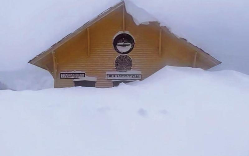 Silverton depot buried in snow. Photo by DeAnne Gallegos