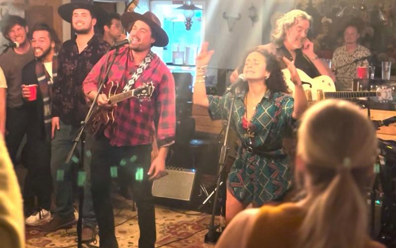 The live music at El Bandito Friday night was packed full of locals all celebrating their first year of business with a pig roast, live music, and loads of fun! Photo credit DeAnne Gallegos