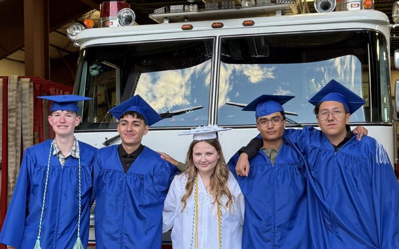 L to R: Quin Joyce, Carlos Varela, Rylan Jaramillo, Alan Alvidrez and Nicolas Quintana
