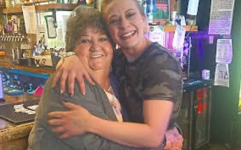 photo by Charla Bingel Andreatta Patti Bingel and Shiloh Sams the owner of Alpine Tavern