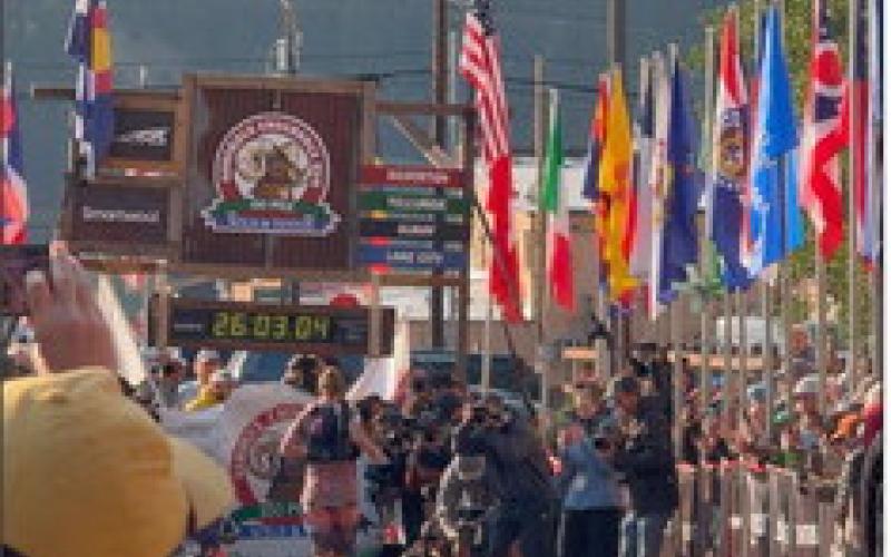 Hardrock 100's womens first finisher Courtney Dauwalter of Leadville, Colorado Photo by DeAnne Gallegos