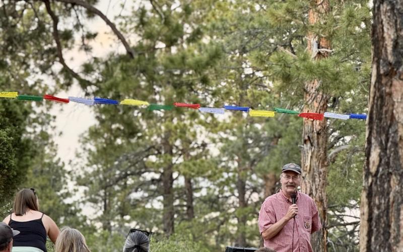 Scott Fetchenhier shared some nice memories about Megan at the memorial photo by DeAnne Gallegos