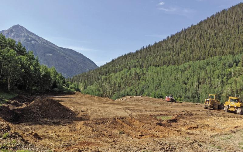 A view of the parking lot at Baker’s Park. Photo credit Silverton Singletrack Society