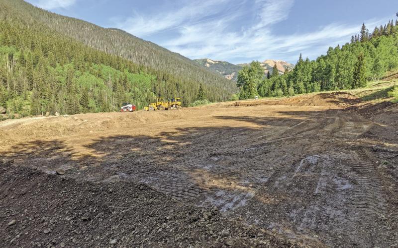 The new parking lot at Baker’s Park. Photo credit Silverton Singletrack Society
