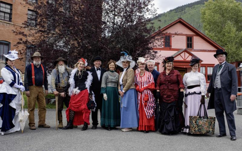 Aiding and enhancing the festive appeal of the event, members of the Durango Victorian Aid Society arrived decked out in period correctclothing as they joined the celebration.