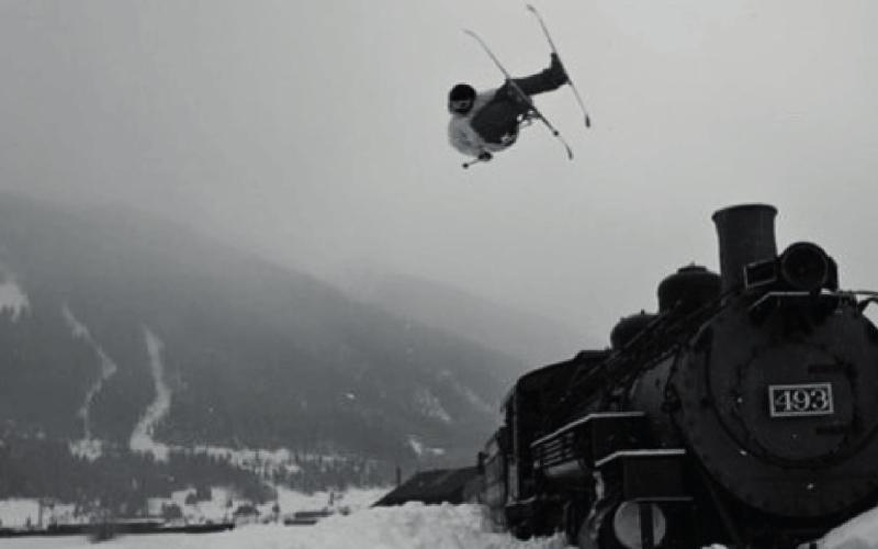 Blending of old and new. Alex Schlopy flipping out over the train several years ago. Photo: Jason Ebelheiser
