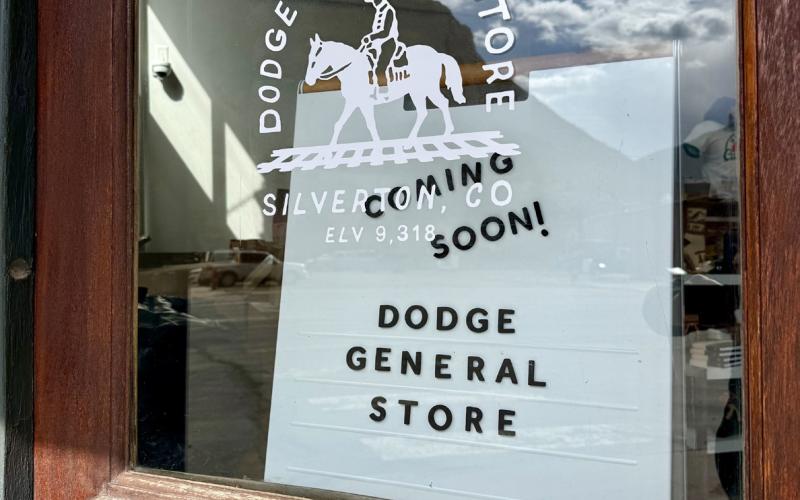 The Dodge General Store new window signage