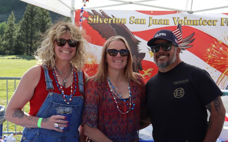 The Silverton San Juan Fire Department’s booth at the first Summer Sounds. Photo credit Phil Antonelli