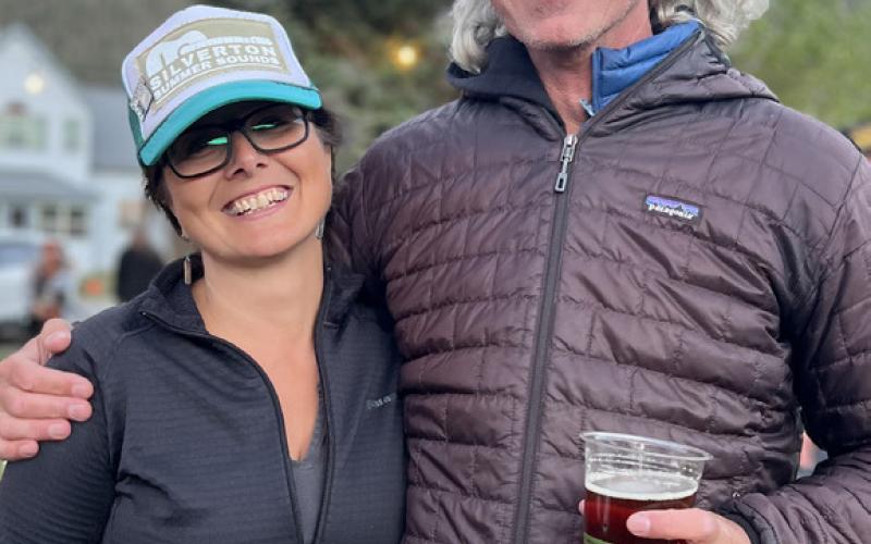 Creative District’s Silverton Summer Sounds concert last Friday was full of smiling faces. Lisa and Klem Branner were not only celebrating the successful concert but the Silverton Singletrack Baker’s Park funding! Photo credit DeAnne Gallegos