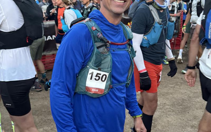 Billy Grimes at the start of the race. Photo credit Amanda Grimes