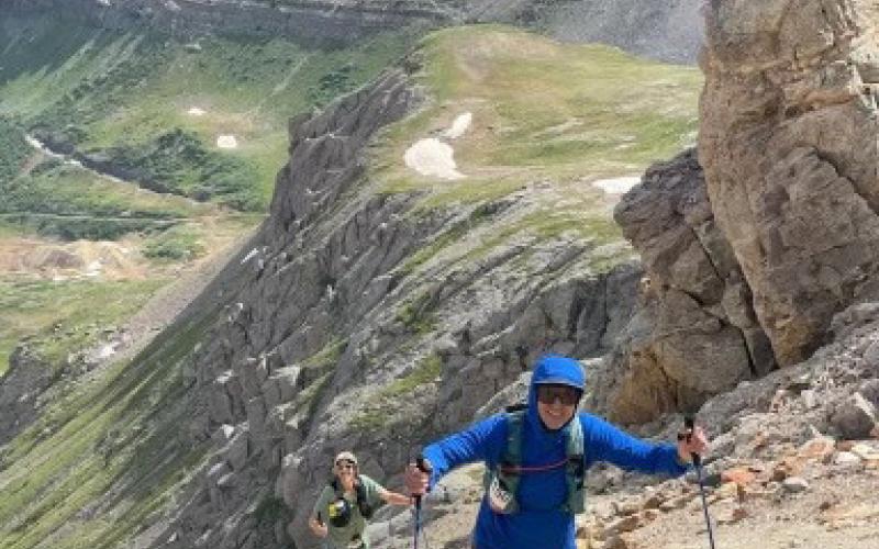 Billy Grimes on a big climb. Photo credit Amanda Grimes