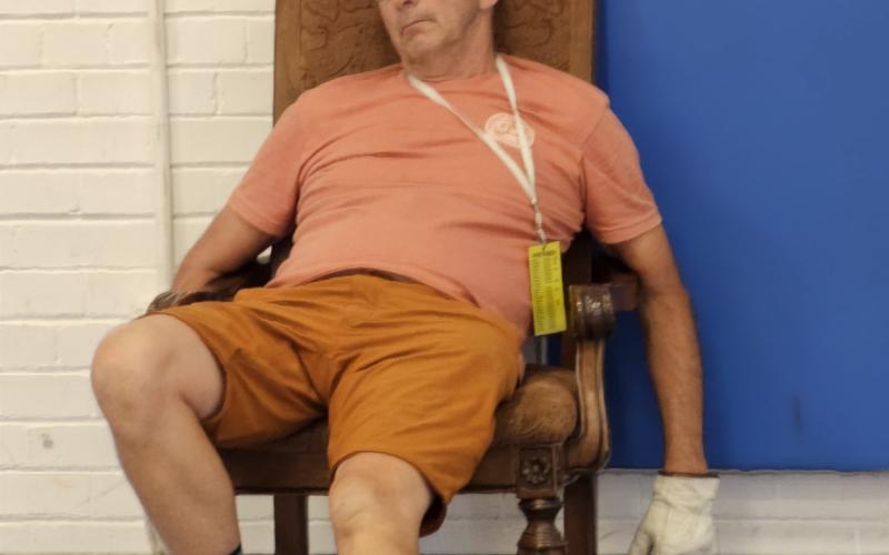 The exhausted race director Dale Garland. Photo credit Anthony Culpepper