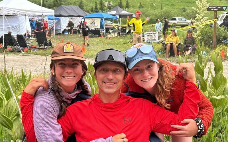 Billy Grimes with his nieces. Photo credit Amanda Grimes
