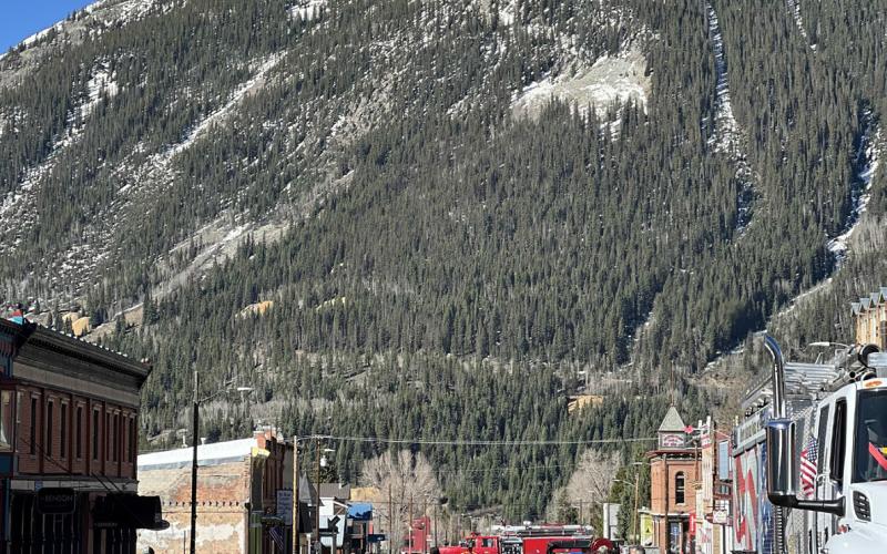 Annual street washing done by The Volunteer Fire Department. Photo credit DeAnne Gallegos