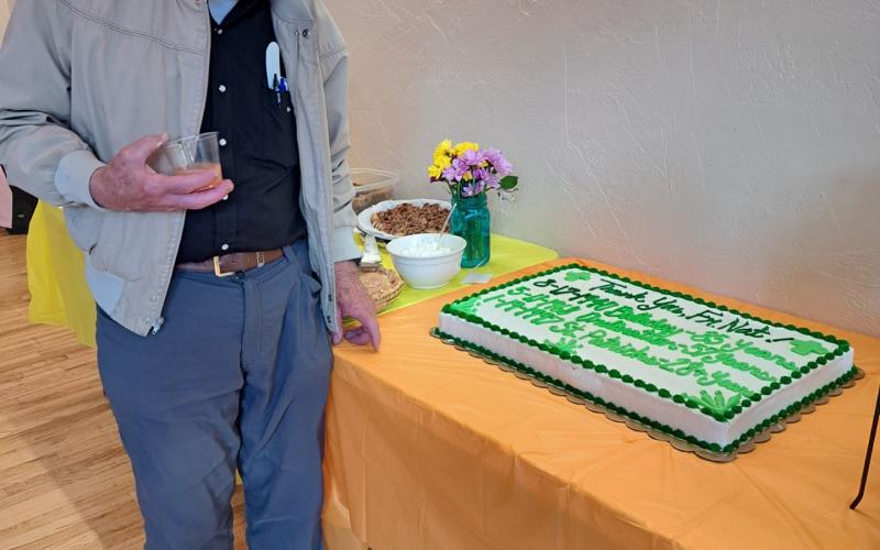 Fr. Nat has been serving as pastor to St. Patrick's since January 1997. Photo credit Rose Raab