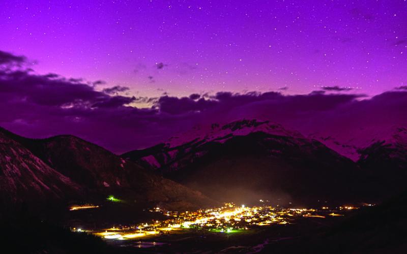 Photo credit Jimmy S Keene Northern Lights over Silverton this spring.