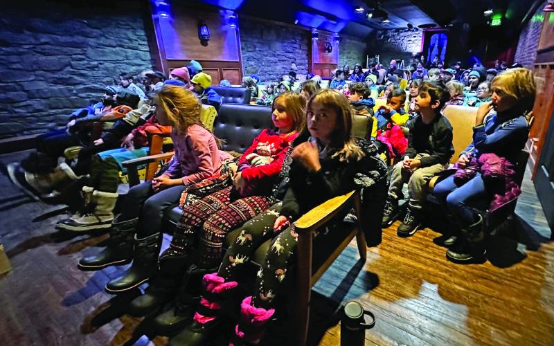 Silverton School Students watch Mountainfilm for Students. Photo credit Heidi Aberman