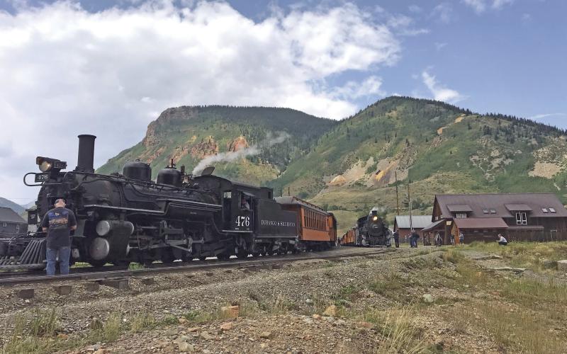 Trains readying for the return trip to Durango Photo credit Melanie Bergolc